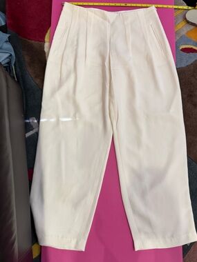 Giorgio Armani White High-Waist Trousers